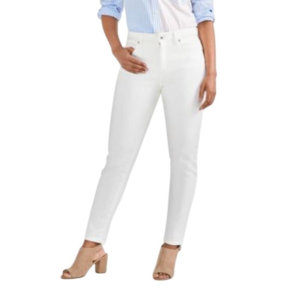 Style & Co. Women's Petite Curvy Skinny Jeans in Bright White